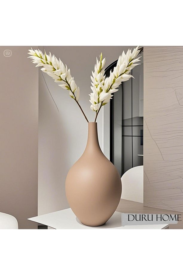 İskandinav Tarzı Bohem Trend Hitit Açık Kahve Vazo 32 cm - 2