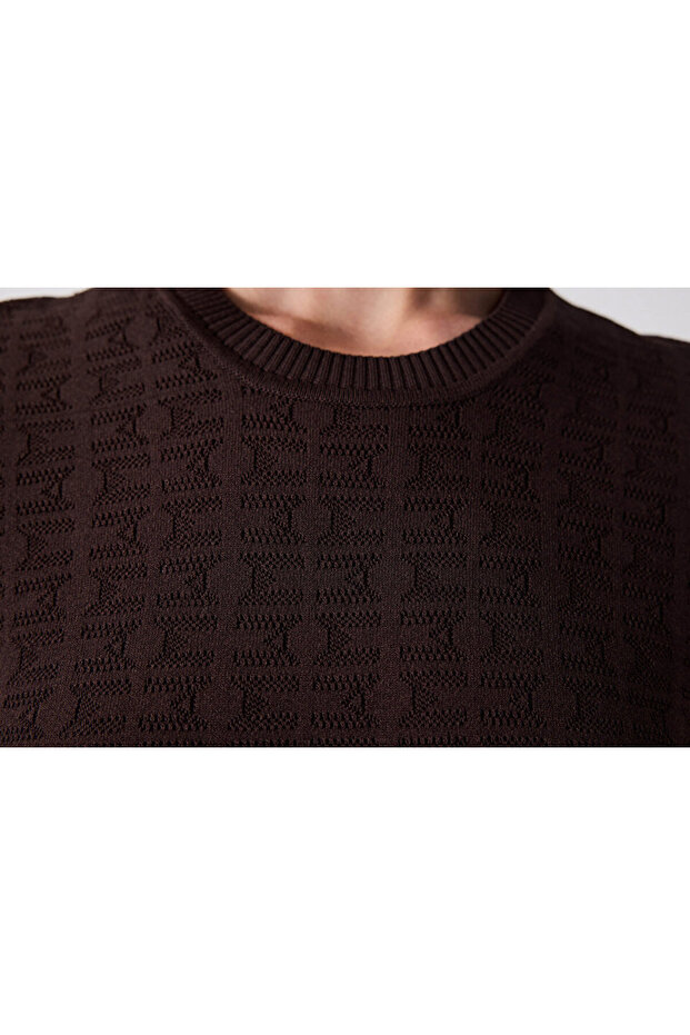 Jakarlı mini elbise - 6