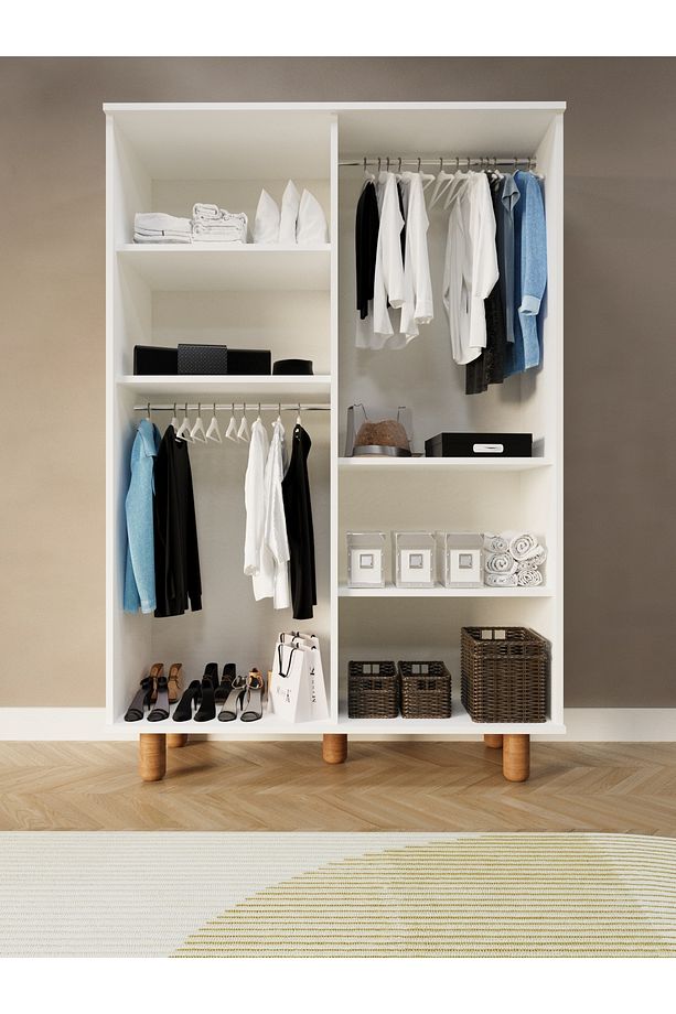 Boheme 4 Kapaklı Dolap Gardırop Modern Elbise Dolabı MDF Dekoratif Kapak - 2