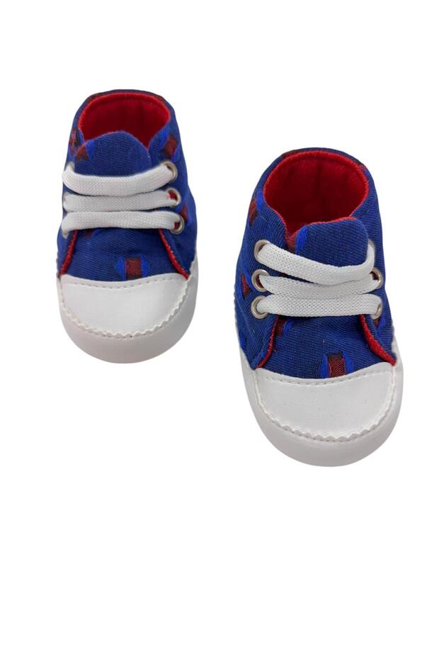 Home Patterned Baby Shoes/ Lace-Up Soft Non-Slip Sole Moccasin/ First Step Baby Shoes