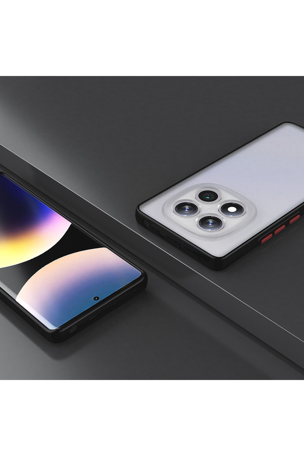 Xiaomi Redmi Note 14 Pro 5G Case Matte Fingerprint Proof Camera Protected Hard Silicone with Colorful Keys - 4