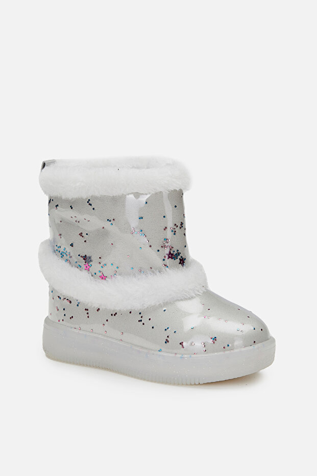 Comet Işıklı Kız Bebek Beyaz Bot - 3