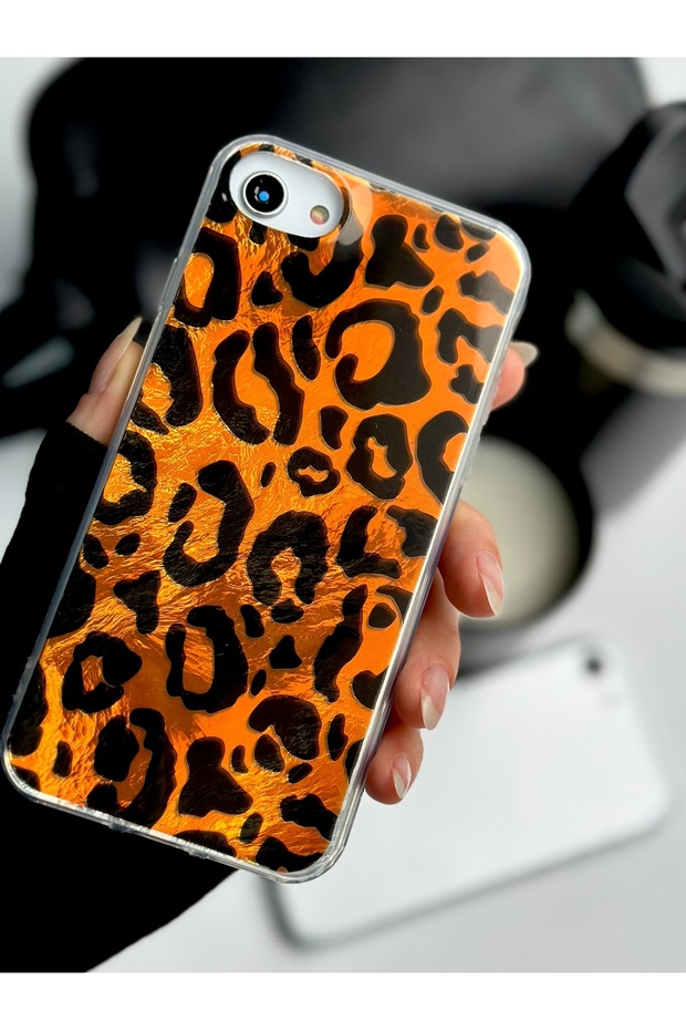 Iphone 7 - 8 - Se 2020 Shine Leopar Renk Geçişli Esnek Silikon Kılıf - 4