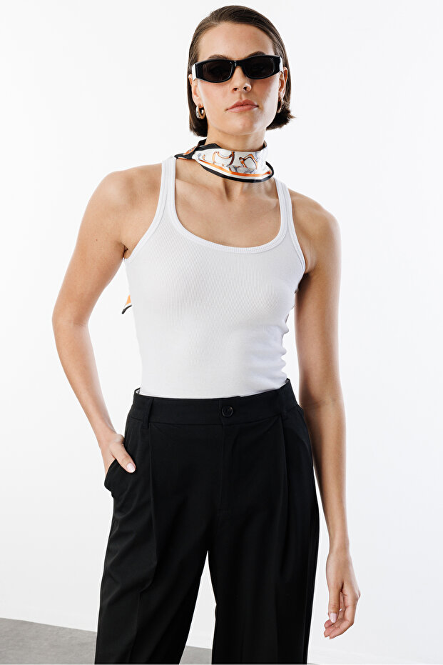 Kadın Fitilli Görünümlü Kalın Askılı Basic Atlet ATLET1 - 8