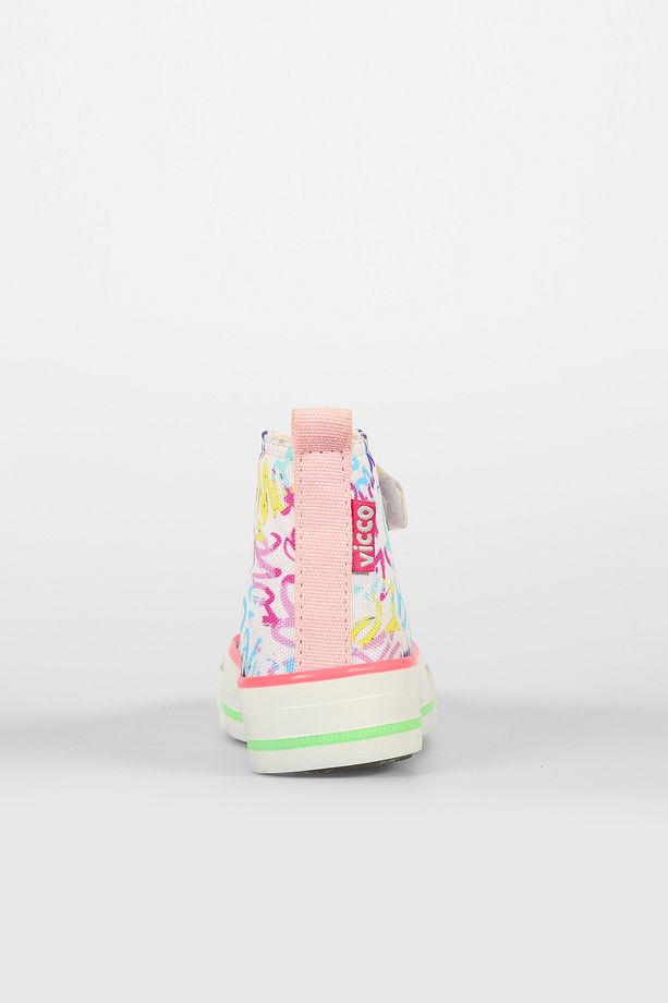Ada Desenli Kız Okul Öncesi Beyaz/pembe Sneaker - 5