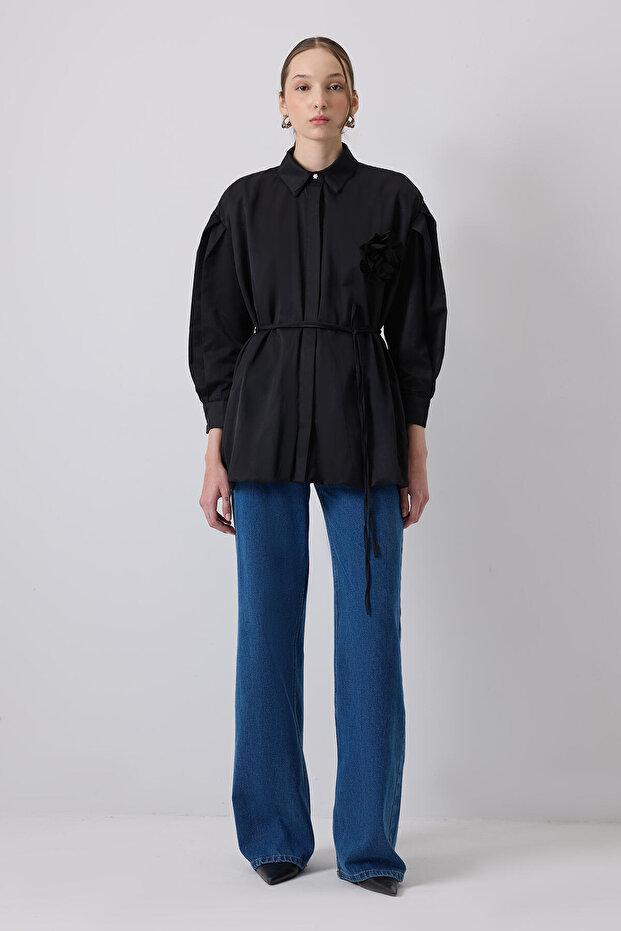 100% Cotton Rose Detail Shirt