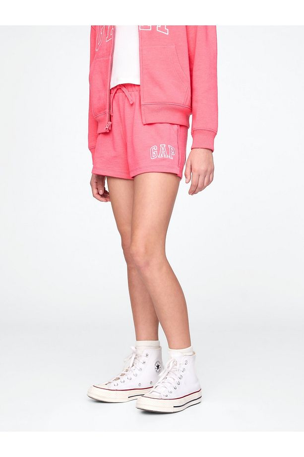Kız Çocuk Pembe Gap Logo Havlu Kumaş Pull-On Şort - 4