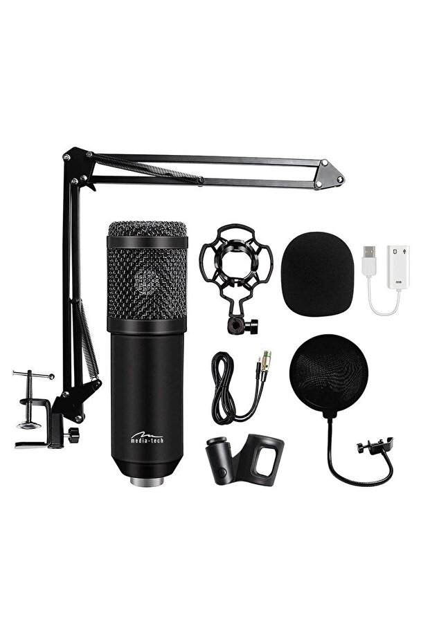 Microfon de streaming Media-Tech, Negru - 2