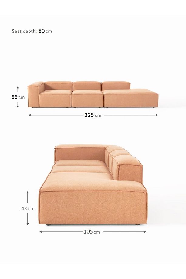 Most Mollis Pro 3 Modül Sağ Kanepe Kiremit Keten Yumuşak Sünger(EVİNİZE TESLİM) - 5