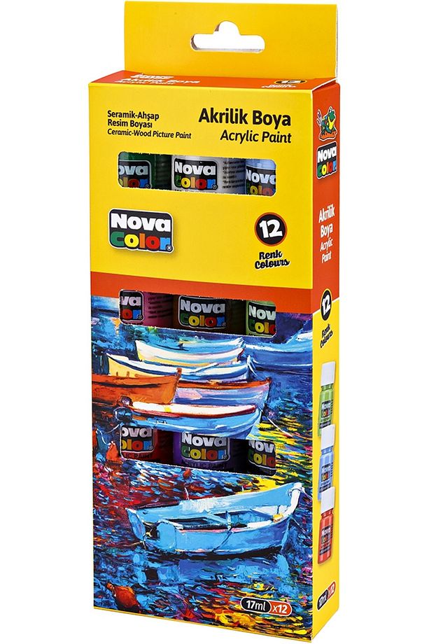 12'li Akrilik Boya Nova Color 17ml Şişe - 2