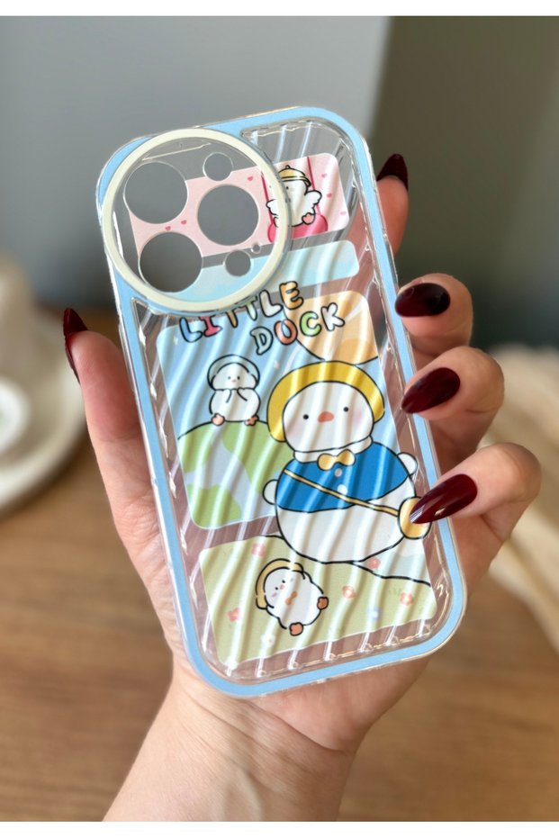 iPhone 14 Pro Clear 3D Wavy Pattern Case