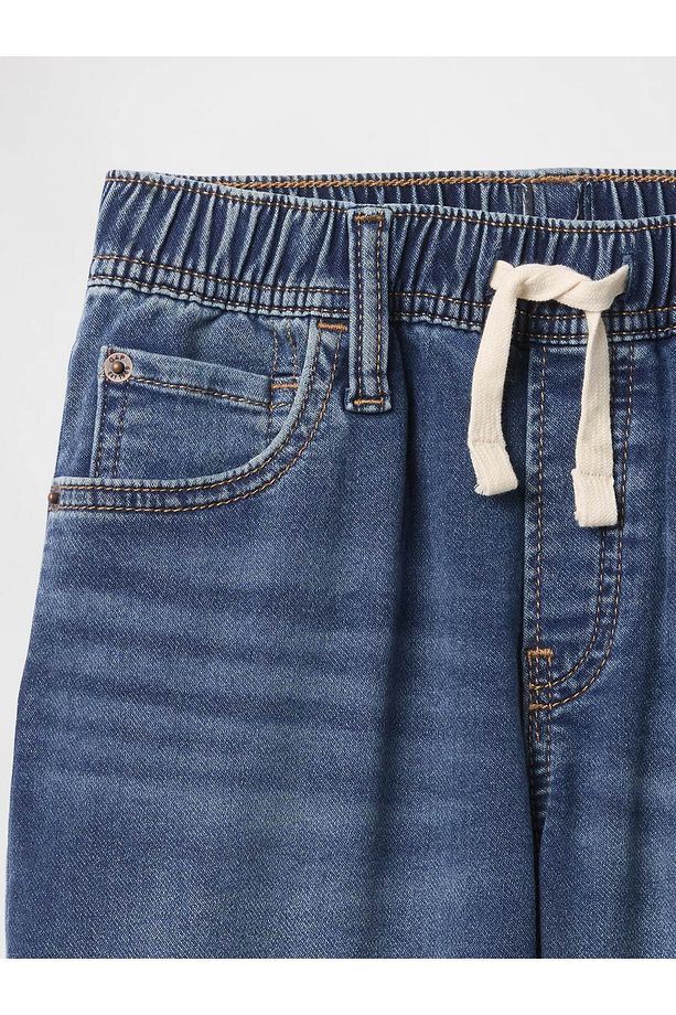 Erkek Çocuk Lacivert Pull-On Sweatpant Jean Şort - 3