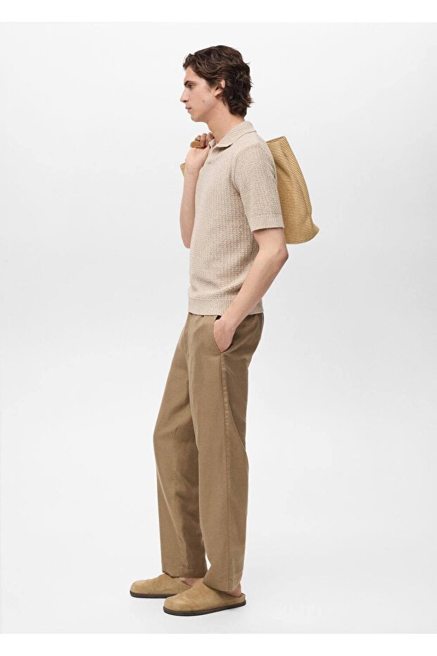 Pamuklu triko polo gömlek - 8