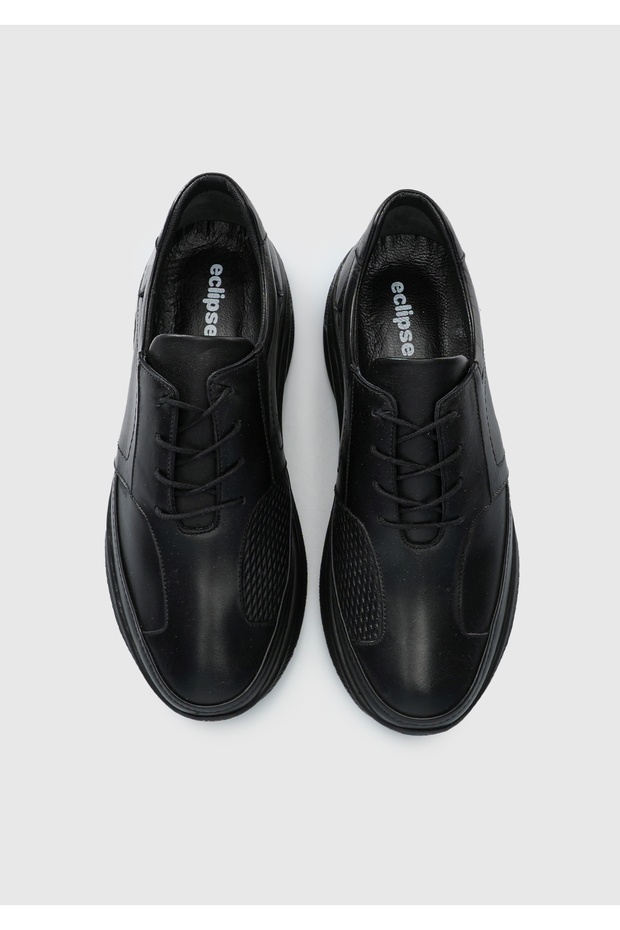 Siyah Deri Erkek Ayakkabı - 5