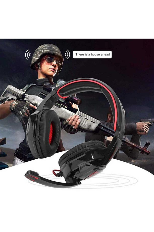 VRDR TC-1000 Oyuncu Kulaklığı 3.5mm-Siyah-Kırmızı - 4