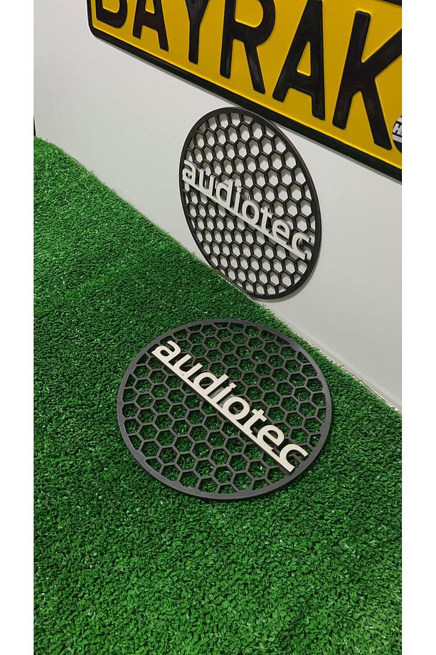 20CM Audiotec Yazılı Midrange Kapağı 20Cm Midrange Hoparlör Kapağı Yazılı Kasnak - 7