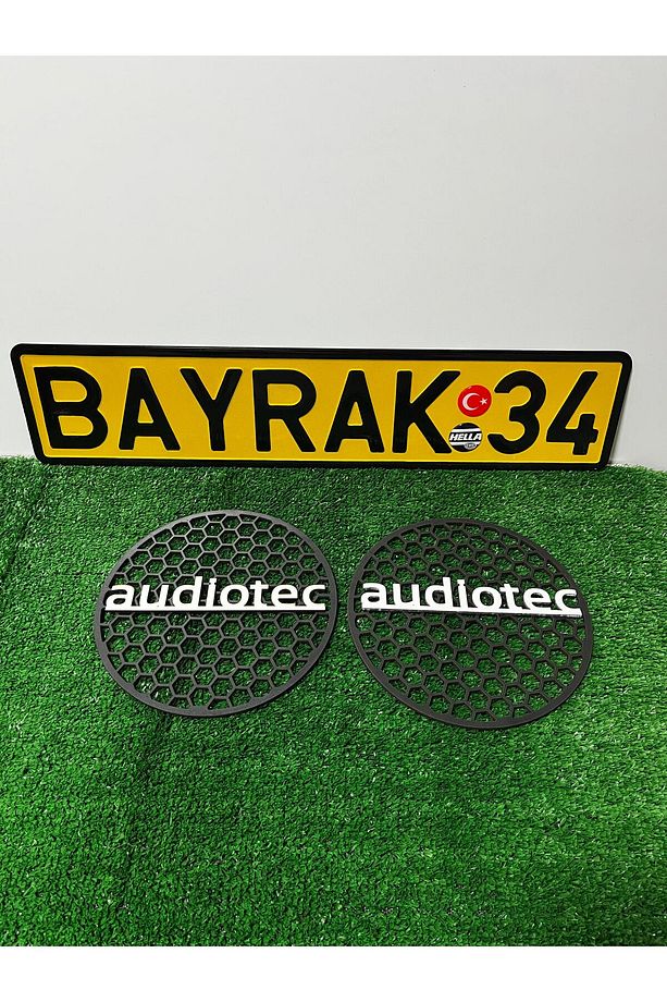 20CM Audiotec Yazılı Midrange Kapağı 20Cm Midrange Hoparlör Kapağı Yazılı Kasnak - 1