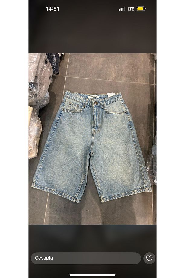 Baggy Bermuda kot şort - 1