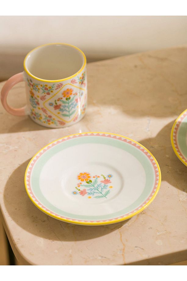 LCW HOME Karişik Baskılı 2 Kişilik Porselen Kahve Fincan Takımı 90 Ml T T - 3