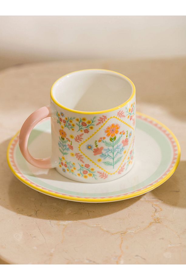 LCW HOME Karişik Baskılı 2 Kişilik Porselen Kahve Fincan Takımı 90 Ml T T - 2