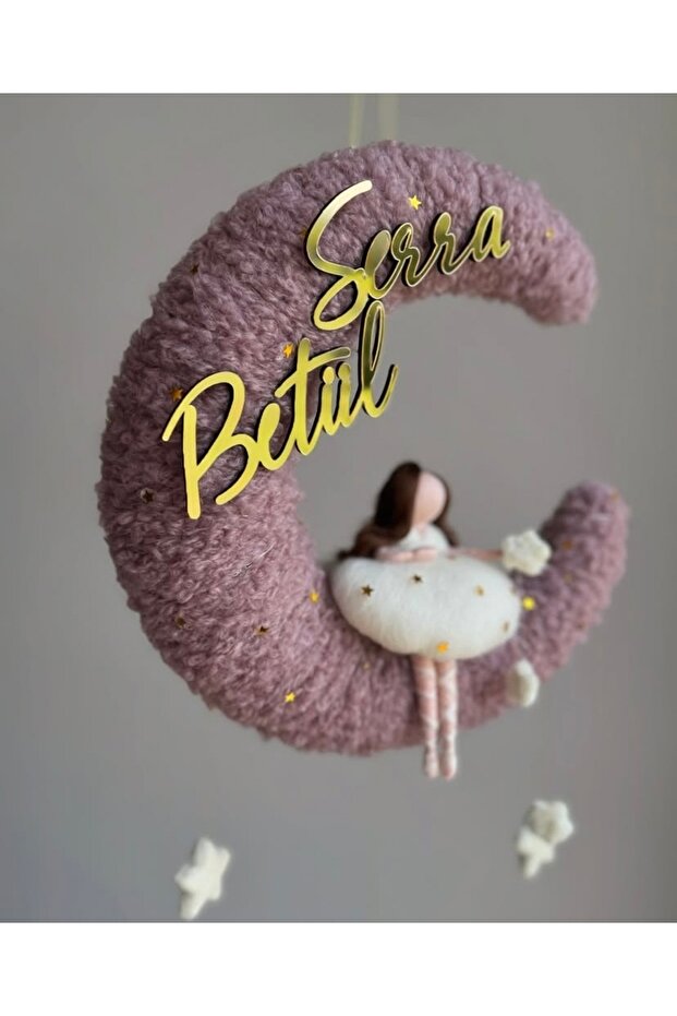 Ay bebek kapı süsü, bebek kapı süsü, keçe bebek - 2