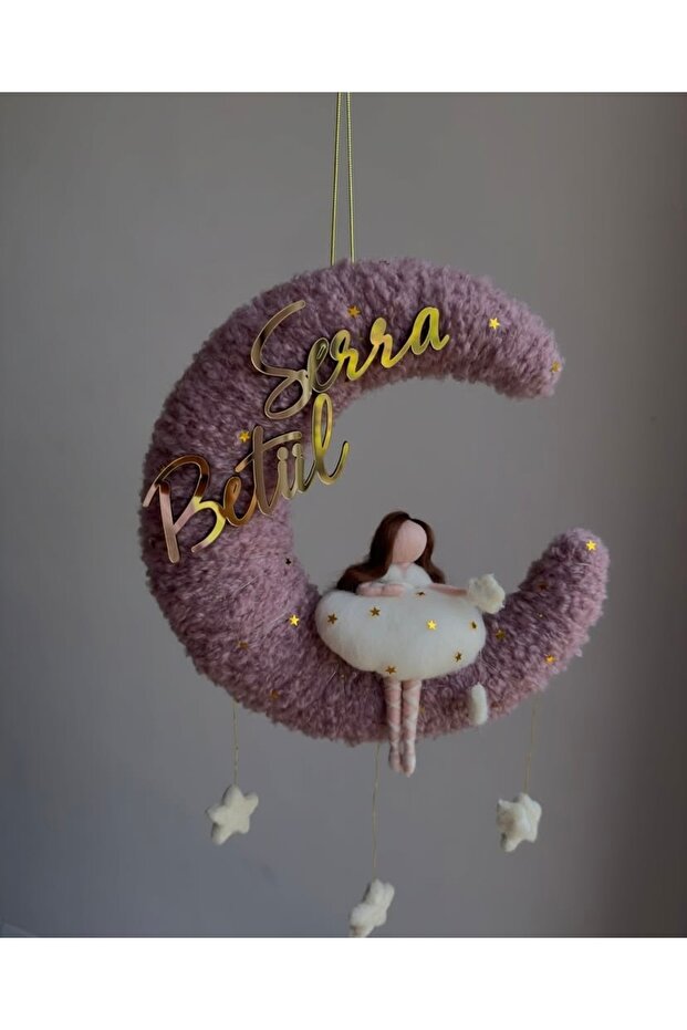 Ay bebek kapı süsü, bebek kapı süsü, keçe bebek - 1