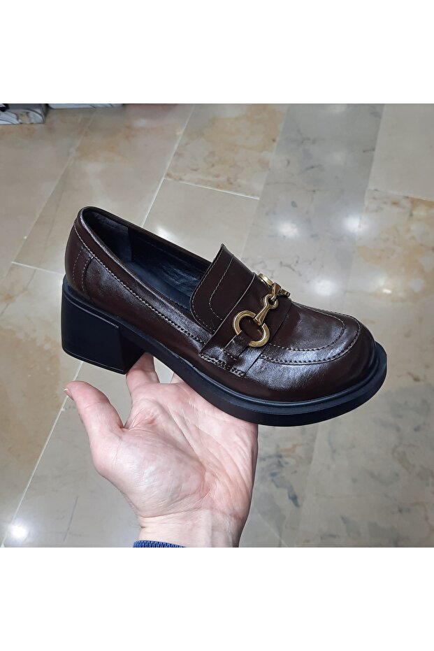 Women's Thick Heel Buckle Daily Loafer Shoes