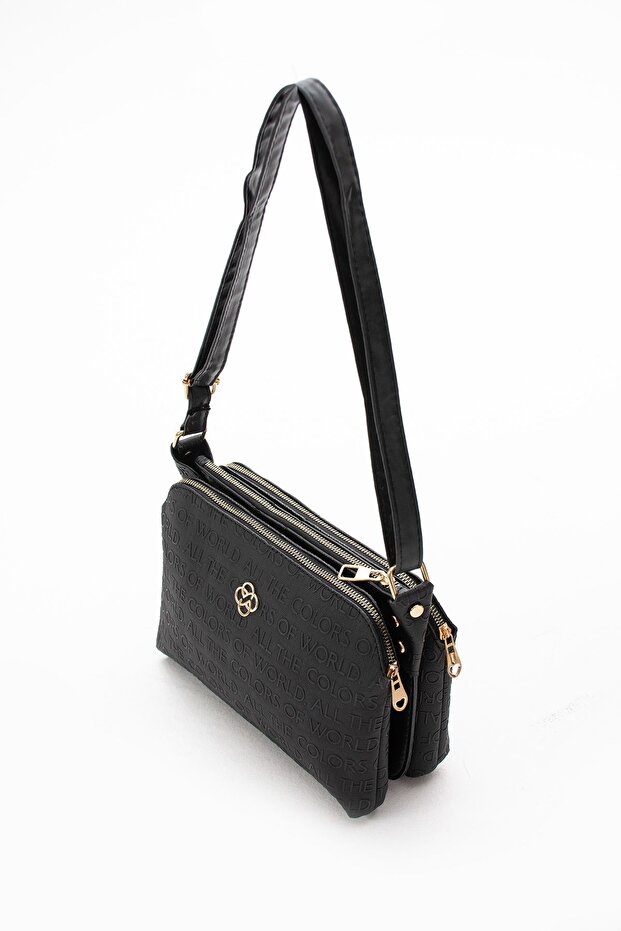 Faux Leather Multi-Eye Zippered Adjustable Strap Interlining Lined Bag - 4