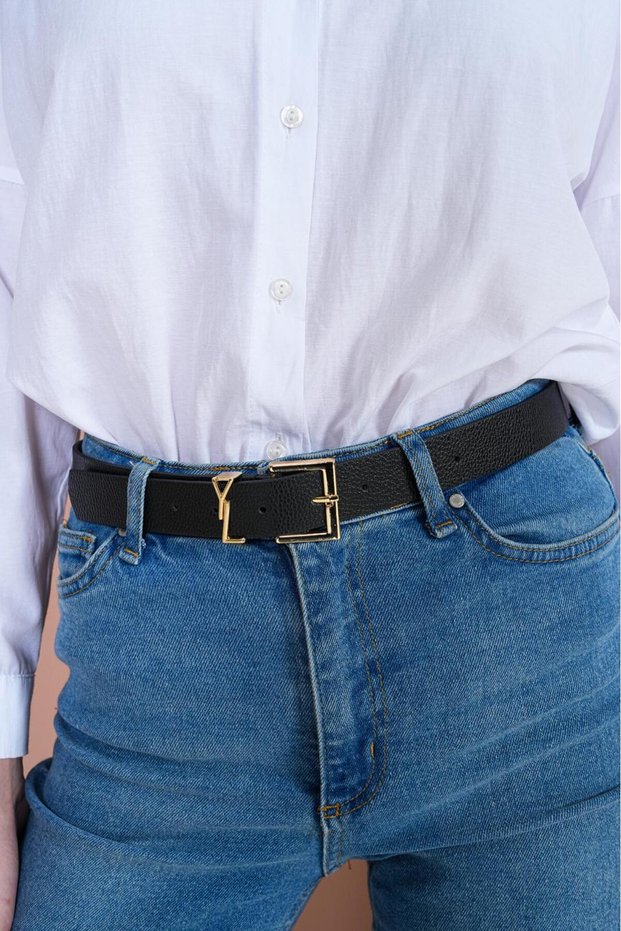 Square Gold Buckle Women's Belt.Jacket Belt,Dress Belt,Pants Belt,Shirt Belt