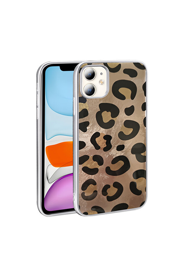 iPhone 11 Case Patterned Mep Cover - Gold Leopard - 1