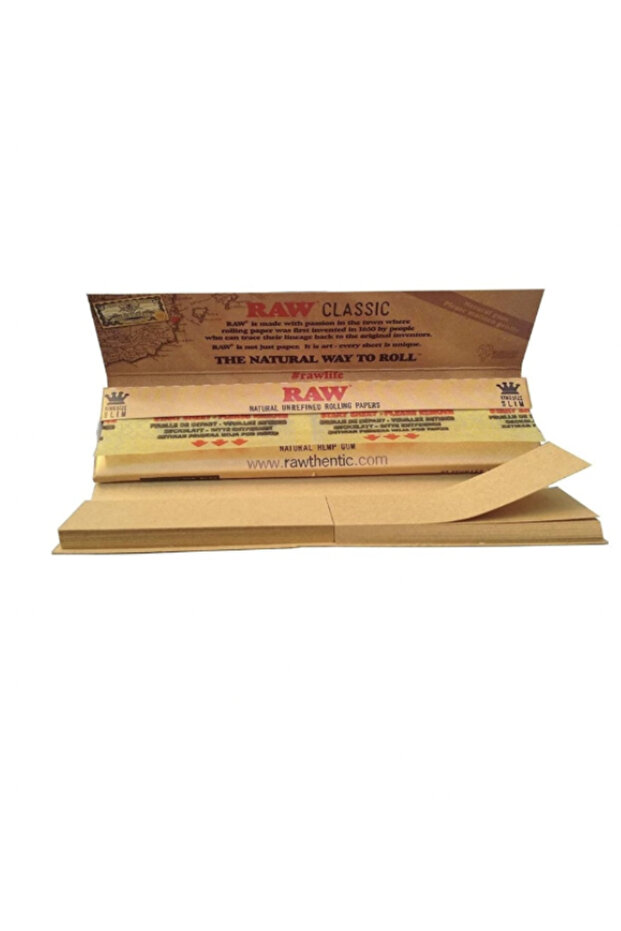Raw classic Connoisseur King size Slim with Tips (3 Packs)