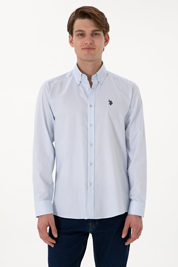 Base. Polo Assn. 100% Cotton Long Sleeve Slim Fit Shirt 2083199