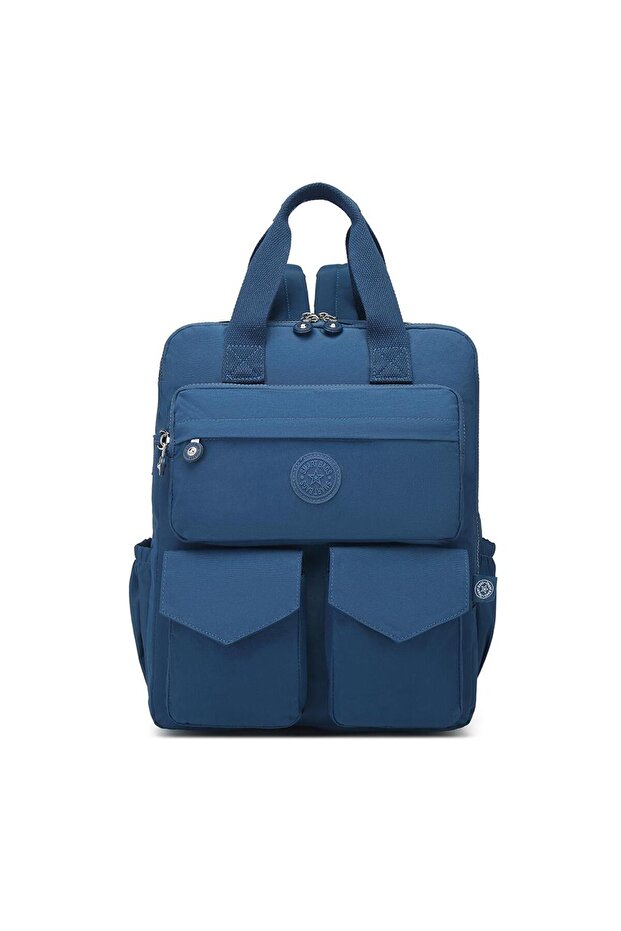 Large Size Crinkle Fabric Backpack Smart Bags 1175