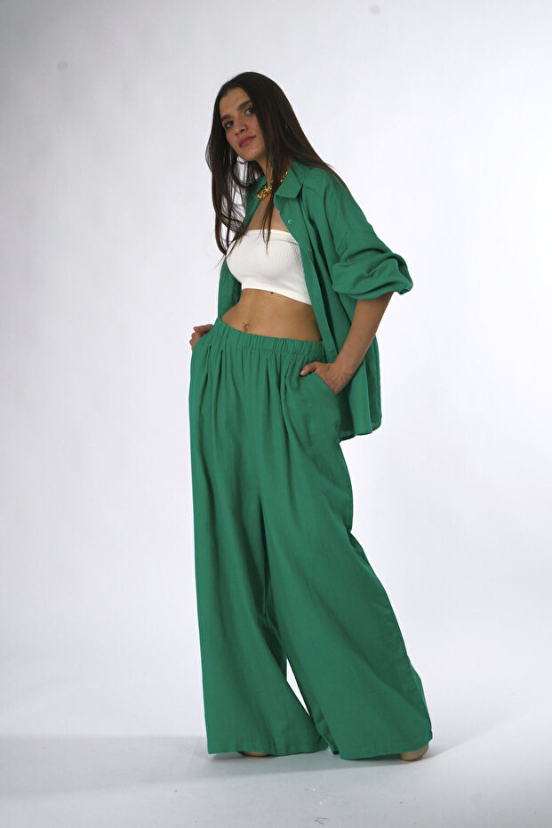 Women's 100% Cotton Soft Textured Suit