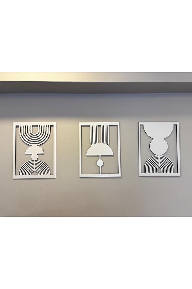 BEYAZ BOHEM TABLO AHŞAP - 1