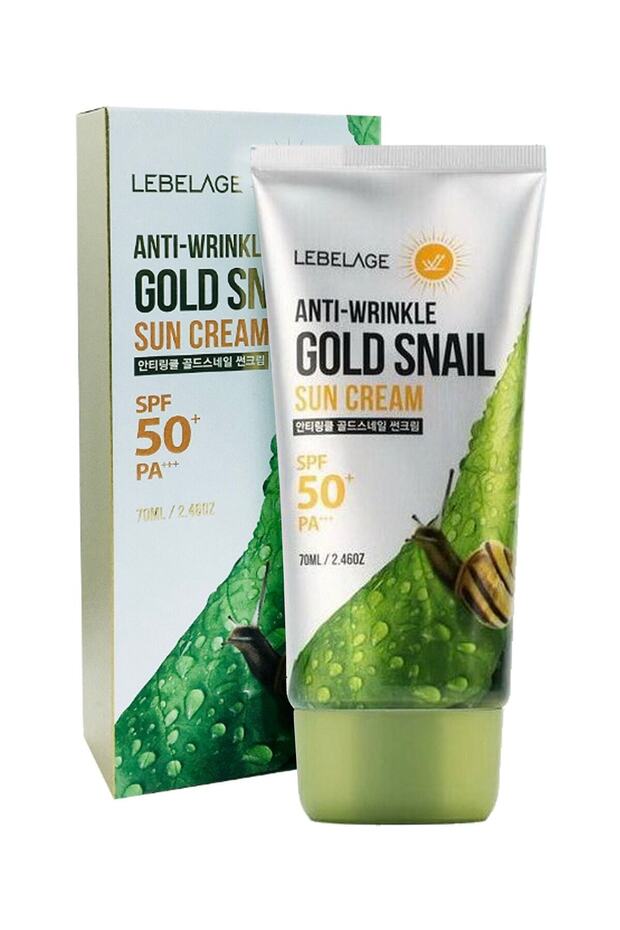 Gold Snail SPF 50+ Sunscreen with Snail Extract for Anti-Spot and Anti-Wrinkle Purposes