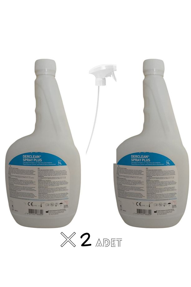 Derclean Spray Plus,(İNCİDİN FOAM) Yüzey Ve Tıbbi Cihaz Dezenfektanı 1 Litre 2 Adet - 1
