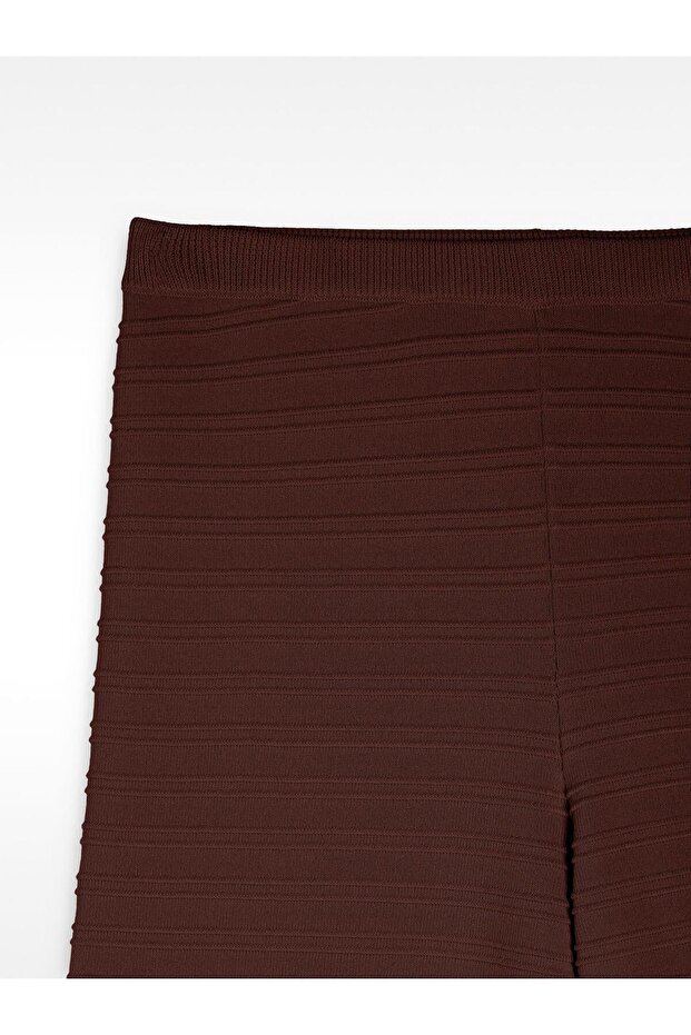 Fitilli Örme Pantolon - 7