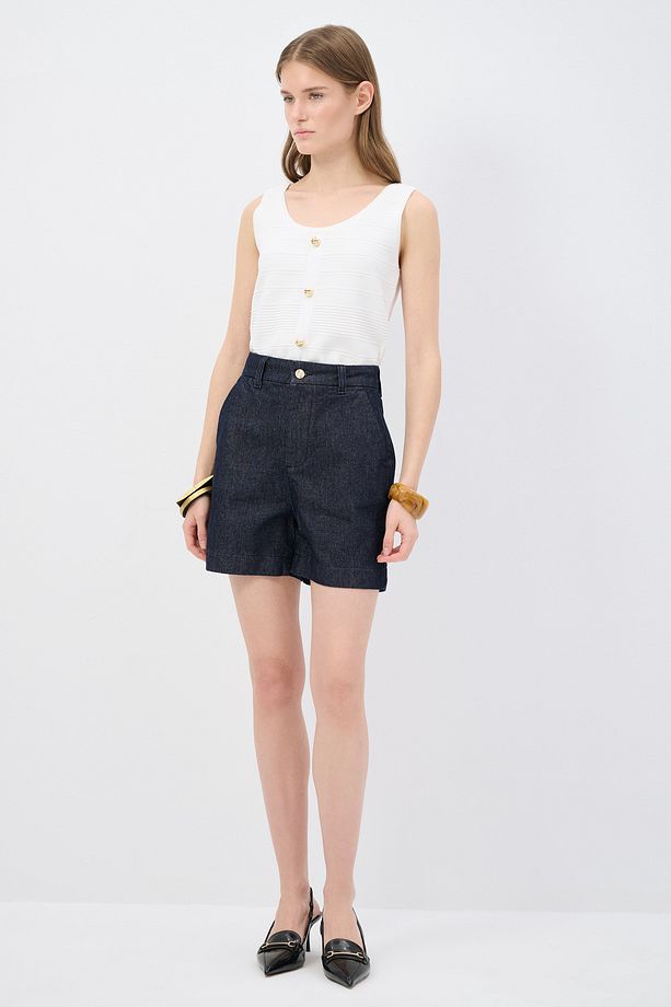 Cepli Denim Şort - 1