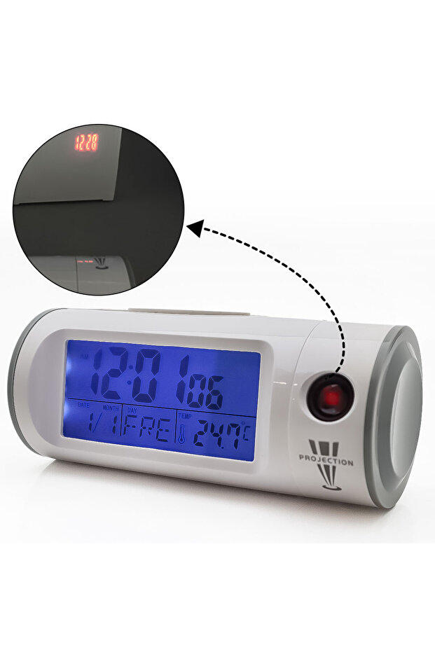 ساعة منبه رقمية مع جهاز عرض J-3375 - 1