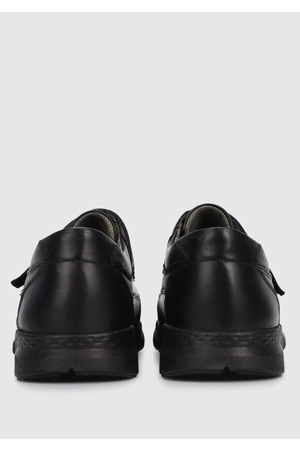 Siyah Deri Kadın Ayakkabı - 4