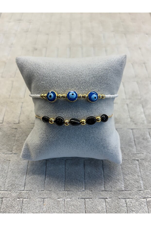 Fashion Design Bracelet Evil Eye Beaded Natural Stone