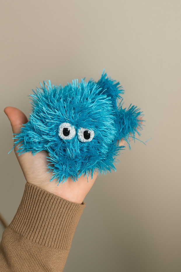 Blue Figured Handmade Sound Cat and Dog Toy