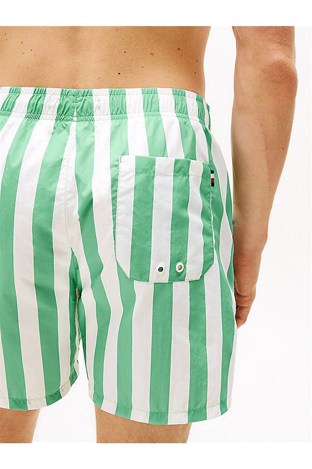 Print Mid Length Swim Trunks - 4