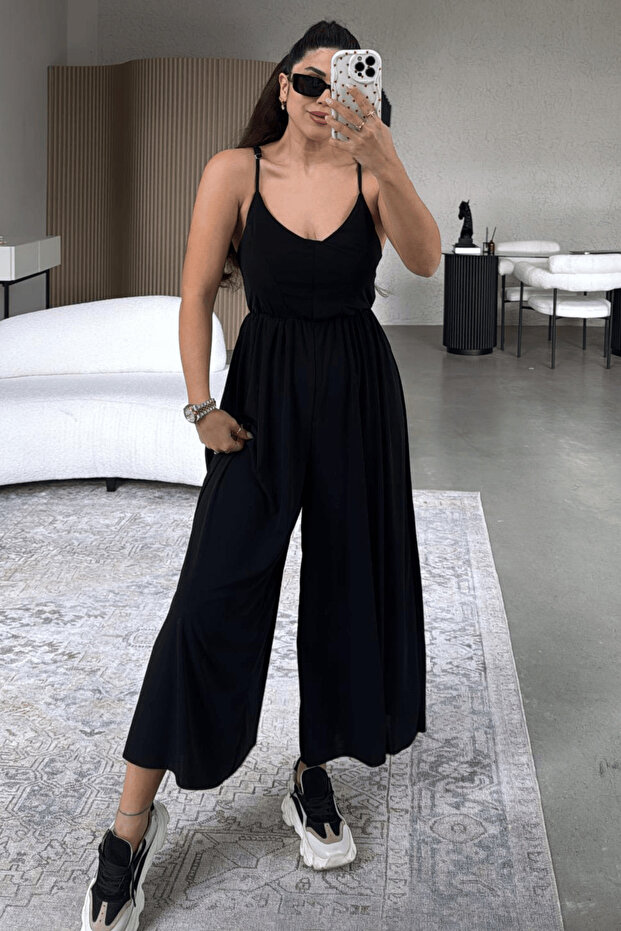 Women's Alde Ayrobin Fabric Jumpsuit with Adjustable Cross Straps