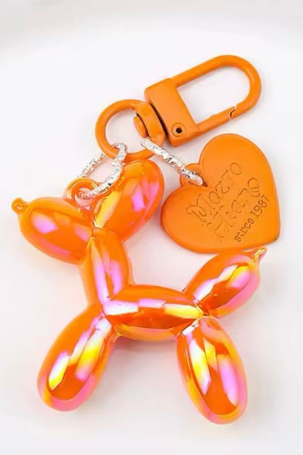 Balloon Dog Figure Bag Charm and Keychain