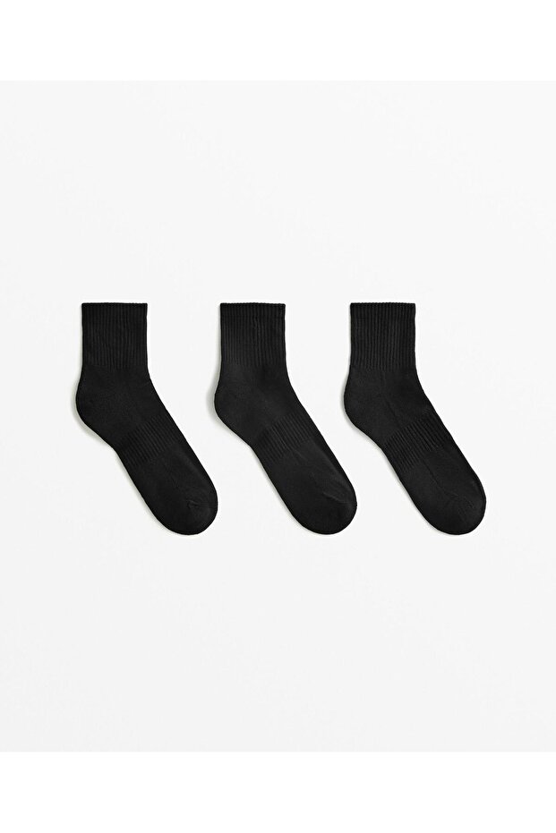 6-Piece Cotton Seamless Ribbed Knitted Sports Socks (Above Ankle Booties)