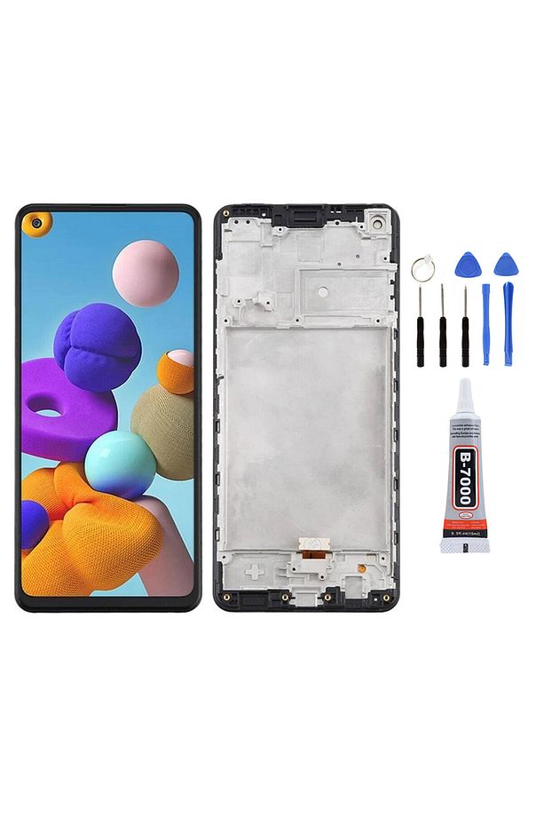 Samsung A21S A217F Çıtalı Uyumlu Ekran Lcd Dokunmatik Tamir Seti Hediyeli - 1