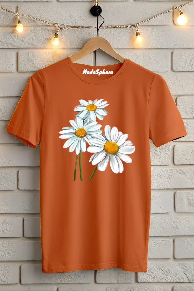 Unisex Oversize T-Shirt - Daisy Print Oversize