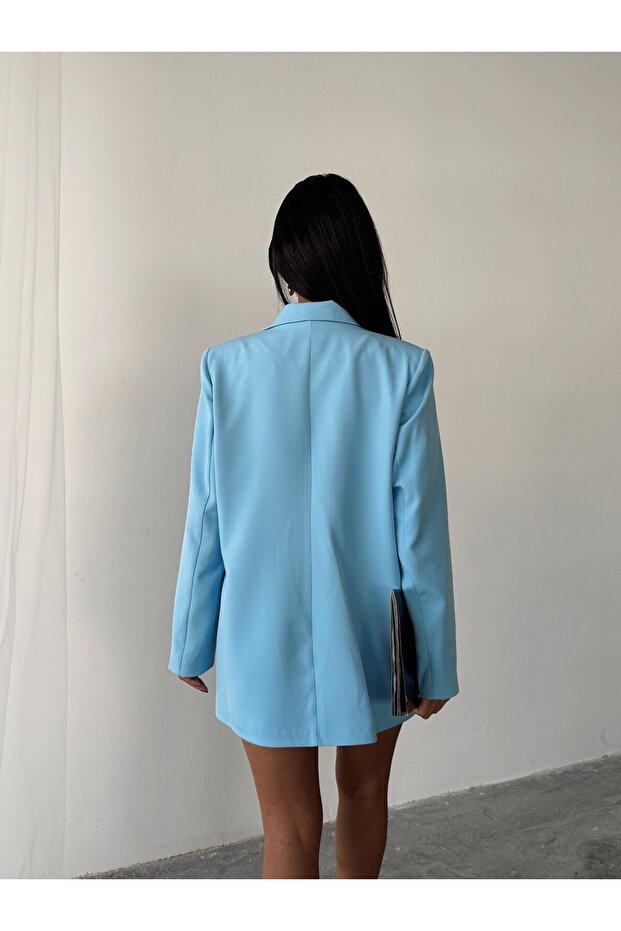 Double Button Oversize Blazer - 5